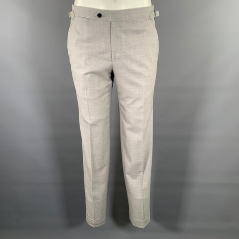 ATELIER MUNRO Size 32  Light Grey Wool Slim Fit Dress Pants