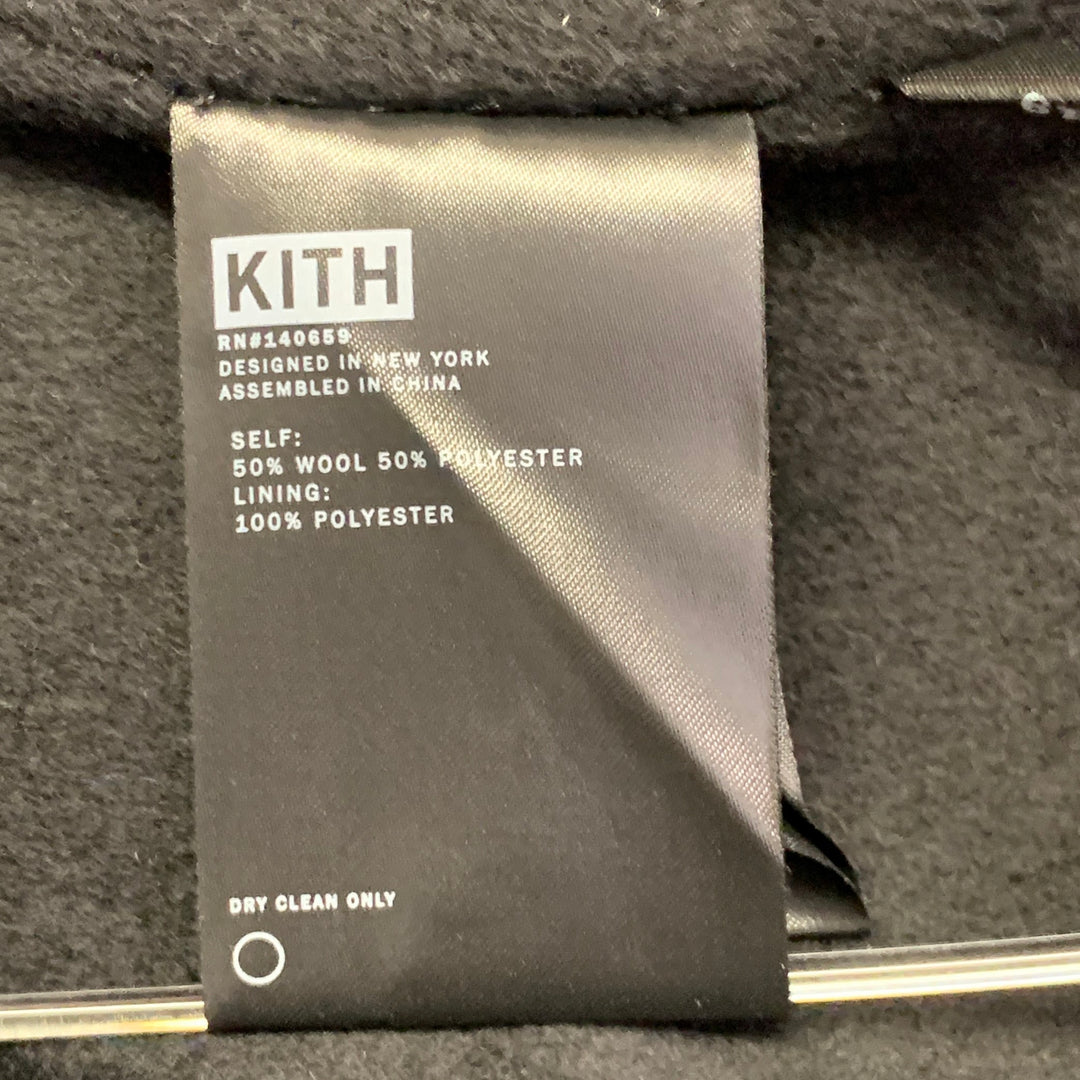 KITH Size L Green Navy Blackwatch Plaid Wool Blend Jacket