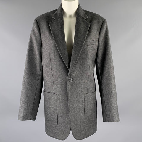 NILI LOTAN Size M Grey Wool Notch Lapel Jacket