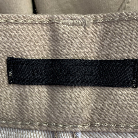 PRADA Size 34 Khaki Twill Cotton Classic Fit Tapered Button Fly Jeans