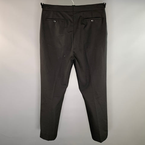 SUIT SUPPLY Size 36 Black Wool Pleated Dress Pants