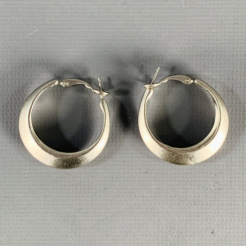 Boucles d'oreilles clous en métal argenté VINTAGE