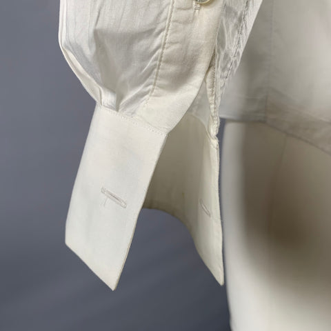 ALEXANDER MCQUEEN Size M White Cotton Tuxedo Frech Cuff Long Sleeve Shirt