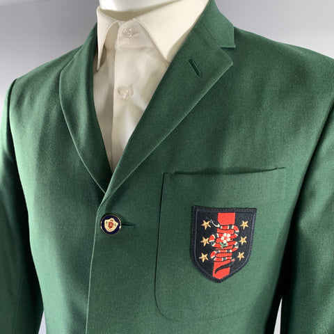 GUCCI Size 38 Green Wool Cashmere Notch Lapel Sport Coat