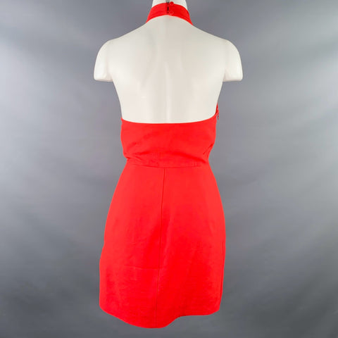 THE SEI Size 8 Pink Viscose Blend Halter Above Knee Dress