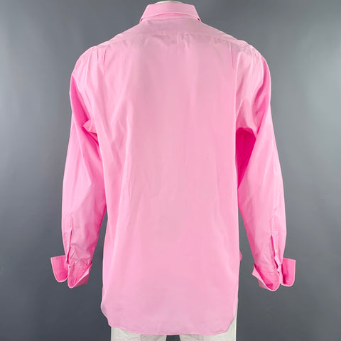 RALPH LAUREN Size XL Pink Cotton Spread Collar Long Sleeve Shirt