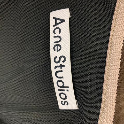 ACNE STUDIOS Taille XL Veste imperméable color block marron taupe