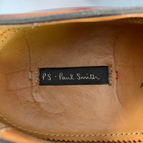 PS by PAUL SMITH Size 10 Merton Brown Burgundy Leather Lace-Up Derby Shoes