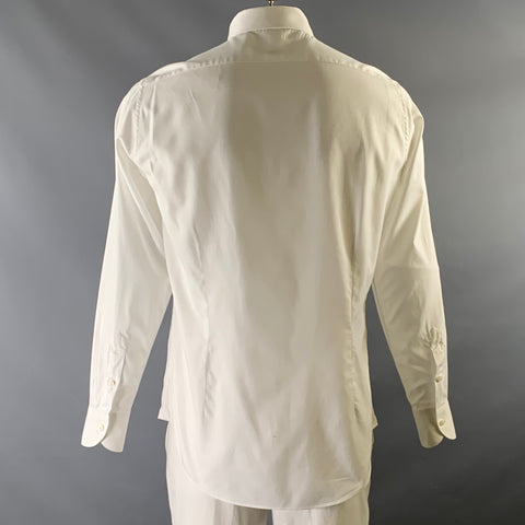 Chemise à manches longues en coton blanc boutonnée SUIT SUPPLY Taille L