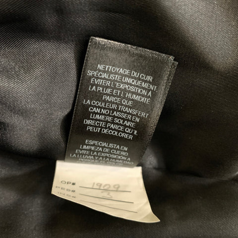 FRYE Size M Black Brown Distressed Leather Moto Jacket
