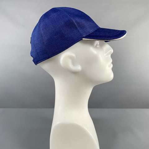 Z ZEGNA Size L Blue Textured Rayon Hats