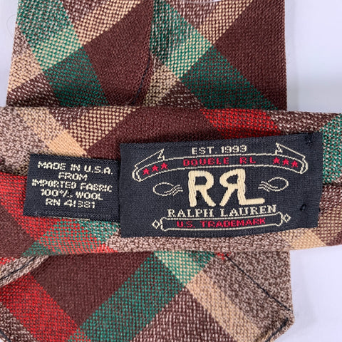 RRL by RALPH LAUREN Red Mult -Color Tartan Wool Tie