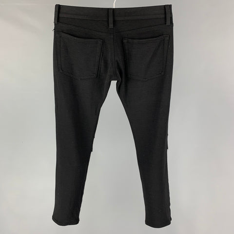 JUNYA WATANABE Size 6 Black Silver Studded Cutout Jeans