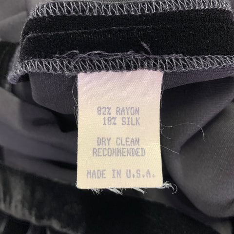MARGARET OLEARY Size M Black Velvet Sleeveless Long Dress