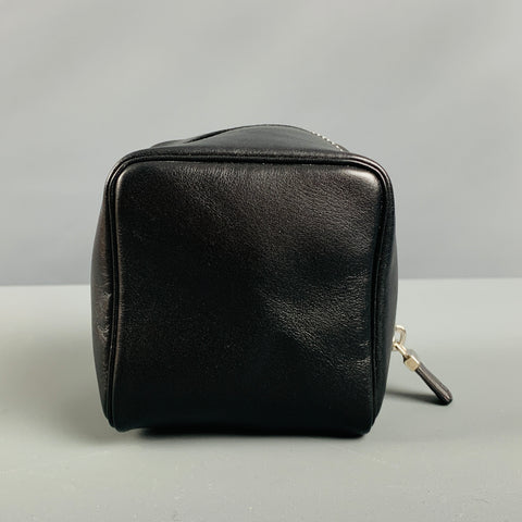 BALLY Black Leather Toiletry Handbag