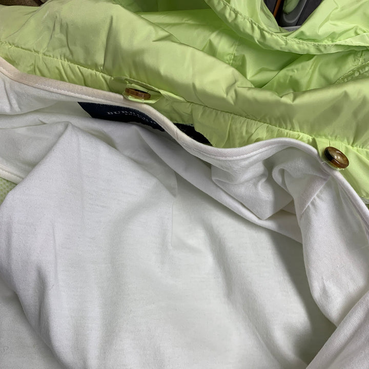 BURBERRY LONDON Size M Green Lime Polyamide Blend Zip Pockets Vest