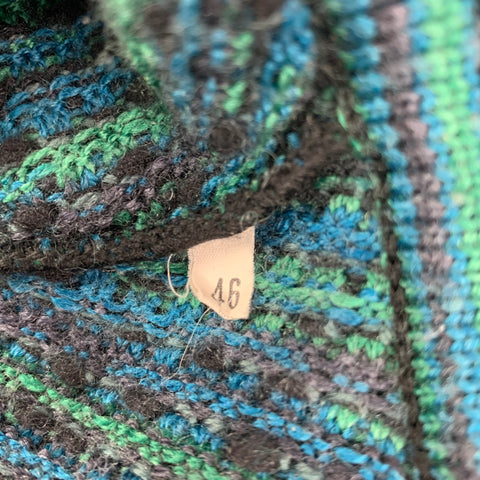M MISSONI Size 10 Charcoal Green Knit Wool Blend Coat