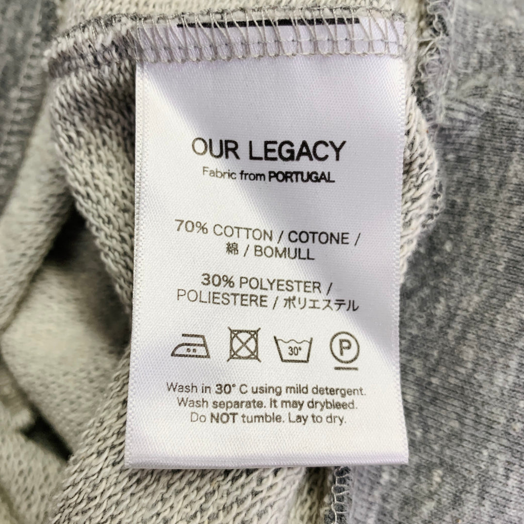 OUR LEGACY Size S Grey Heather Cotton Blend Hoodie Sweatshirt