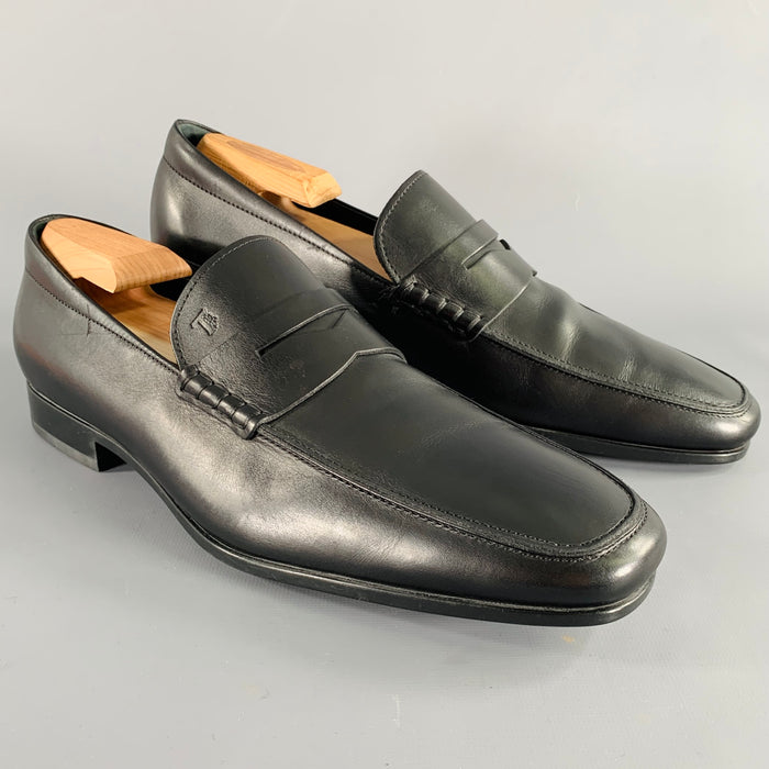 TOD'S Mocassins noirs en cuir de taille 10,5