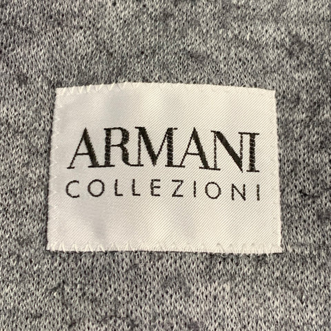 ARMANI COLLEZIONI Size 40 Grey Charcoal Checkered Wool Blend Sport Coat