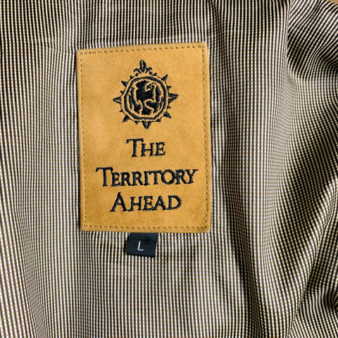 THE TERRITORY AHEAD Size L Camel Suede Single Breasted Coat