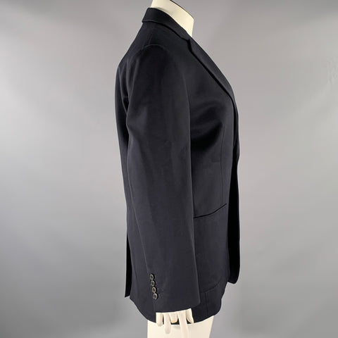 NILI LOTAN Size L Navy Wool Notch Lapel Jacket