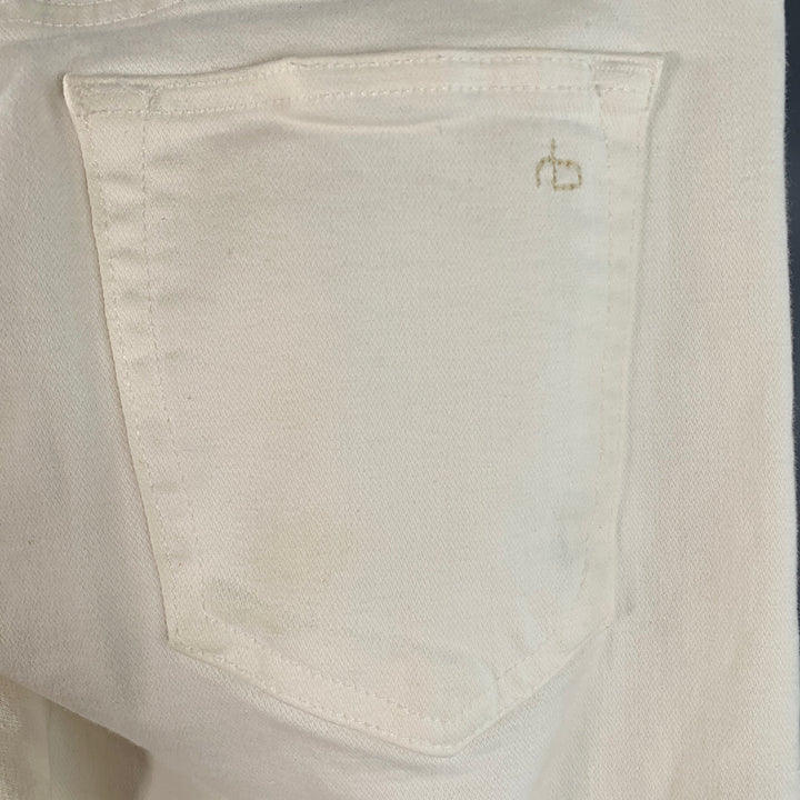 RAG & BONE Size 29 White Cotton Blend Skinny Five Pockets Button Fly Jeans