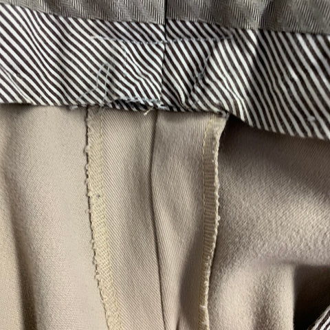 Pantalon décontracté ERMENEGILDO ZEGNA taille 38, mélange de coton beige, devant plat