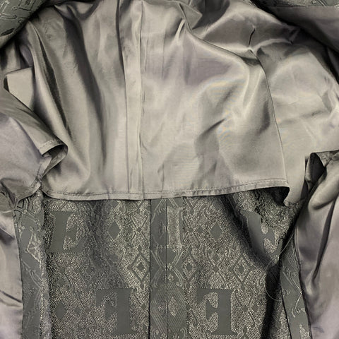 GIANFRANCO FERRE Size 36 Black Jacquard Viscose Blend Sport Coat