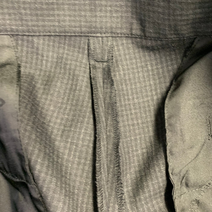 DSQUARED2 Size 38 Grey Black Checkered Wool Raw Edge Dress Pants