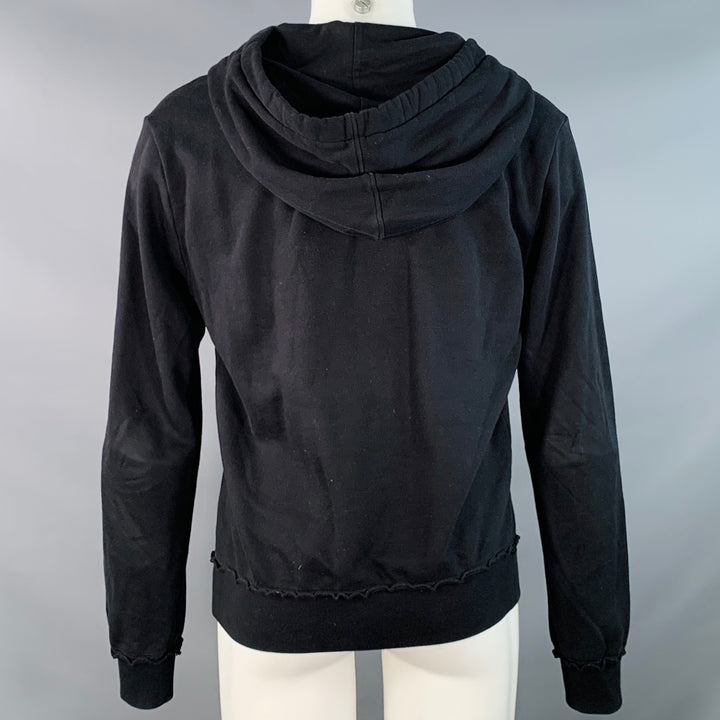 DOLCE & GABBANA Size S Black Muhammad Ali Print Cotton Hooded Sweatshirt