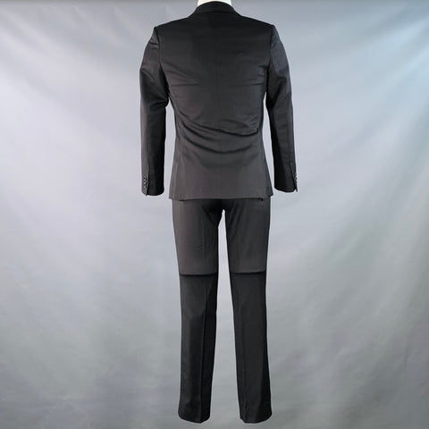 BAND OF OUTSIDERS Size XS Black Twill Wool Notch Lapel Suit