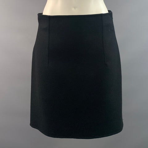 KAUFMAN FRANCO Size 6 Black Crocodile Lamb Leather Shift Cocktail Dress