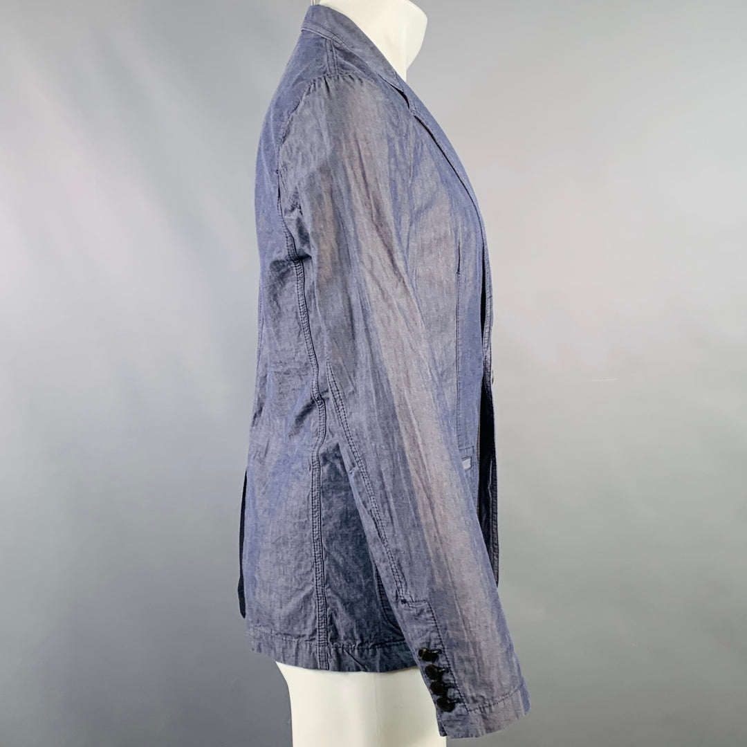 LANVIN x ACNE Size S Blue Cotton Notch Lapel Jacket
