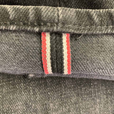 ACNE STUDIOS Size 34 Black Twill Cotton Blend Skinny Slim Five Pockets Jeans