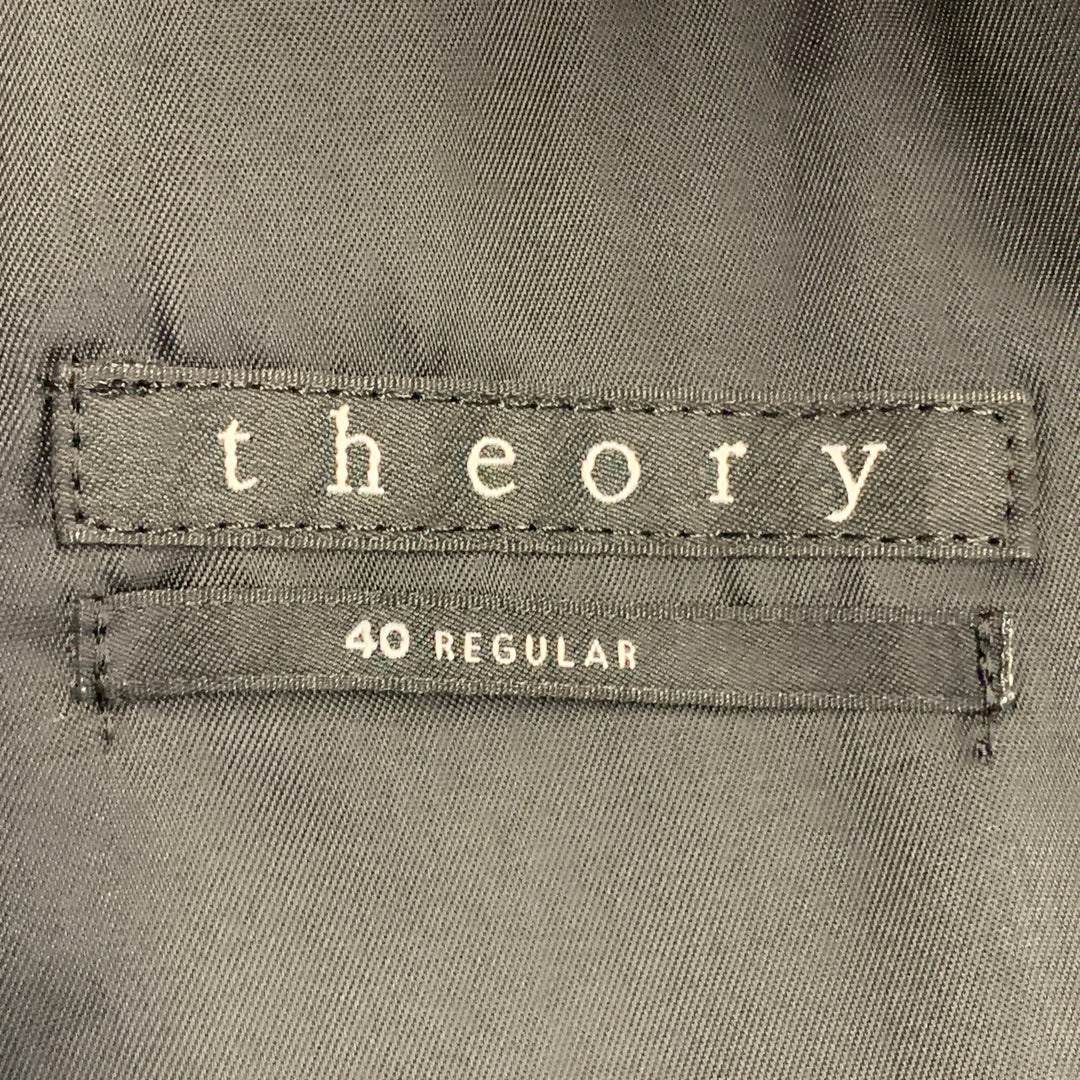 THEORY Size 40 Regular Black Wool Blend Notch Lapel Suit