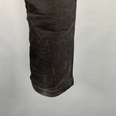 DIESEL Size 27 Sleenker Black Cotton Blend Skinny Slim Button Fly Jeans
