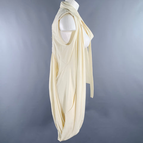 MARIANO TOLEDO One Size Cream Draped Belted Vest