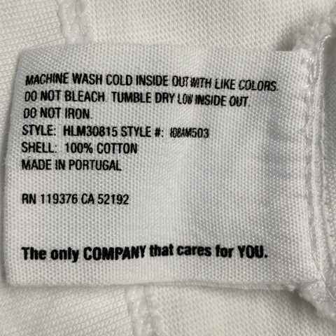 HELMUT LANG Size S White Mark Morrisroe Print Cotton Crew Neck T-shirt