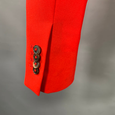 PAUL SMITH Size 40 Red Wool Notch Lapel Sport Coat