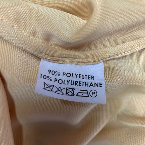 DRIES VAN NOTEN SS2020 Size 38 Yellow Velvet Polyester Blend Long Sleeve Shirt