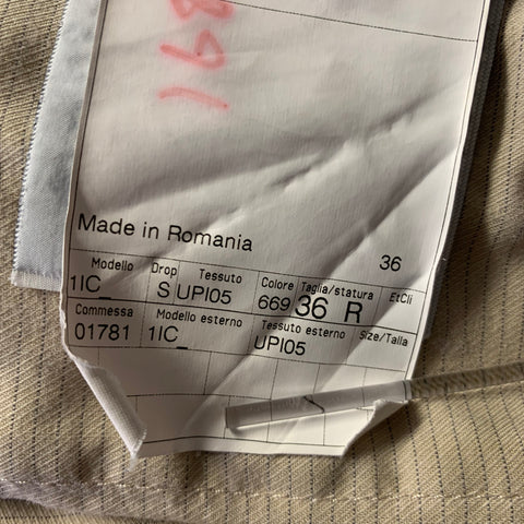 ERMENEGILDO ZEGNA Size 36 Khaki Cotton Straight Casual Pants
