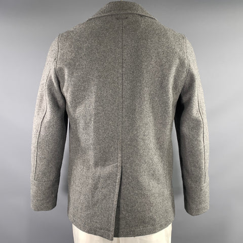 MICHAEL KORS Size L Grey Wool Blend Double Breasted Jacket