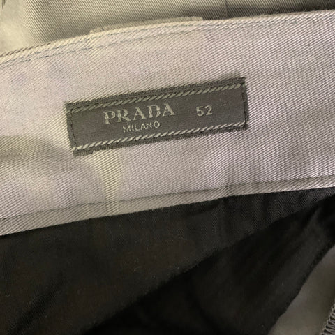 PRADA Size 36 Grey Cotton Elastane Zip Fly Casual Pants
