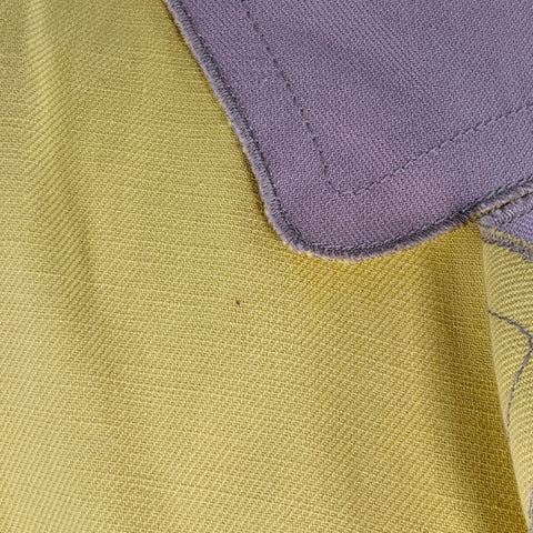 PER SE Size 4 Yellow Beige Cotton Blend Two Tone Reversible Long Vest