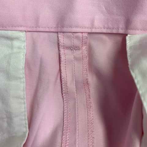 DSQUARED2 Size 34 Pink Twill Cotton Blend Flat Front Tapered Button Fly Dress Pants