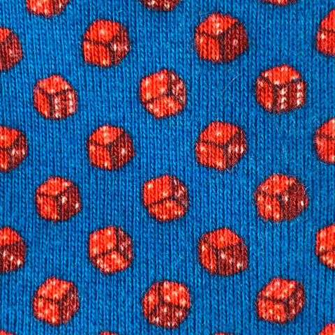 ADAM KIMMEL Red Blue Dice Cotton Skinny Tie