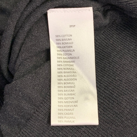 PAUL SMITH Size L Grey Contrast Trim Cotton Merino Wool Long Sleeve Polo