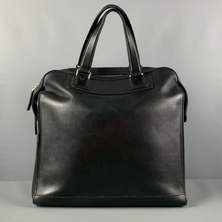 BALLY Black Leather Top Handles Tote Bag