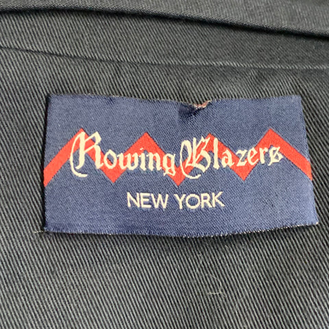 ROWING BLAZERS Size XS Navy Coral Cotton Ribbon Trim Notch Lapel Sport Coat